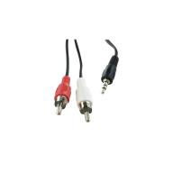Cordon audio stéréo Jack 3.5 M/2 x RCA M - 5m - blindé - Accessoire réseau professionnel