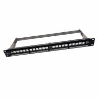 Panneau de brassage RJ45 24 ports 1U – Vide – Compatible FTP & UTP – Support HSD
