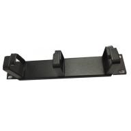 UPTEC - Passe câbles noir 10" en métal - 3 anneaux