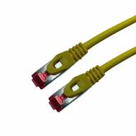 Cordon RJ45 CAT6A SSTP LSZH jaune Snagless avec fiche de test Lg 7m