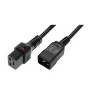 IEC LOCK - Rallonge secteur C19/C20 - 3m noir