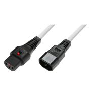IEC LOCK - Rallonge secteur C13/C14 - 1, 5m blanc