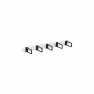 Guide câbles horizontal avec 5 anneaux 90mm 2U - plastique