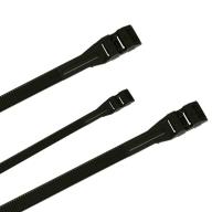 Collier noir double fermeture PA6 TED - 180x9 /Qté 100