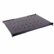Etagère 19" 1U noire - Profondeur 550mm - Charge 60Kg