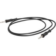 Cordon banane droit 4mm noir Lg 1m