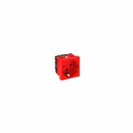 Prise de courant droite à détrompage – module double 45x45 mm – Blanc