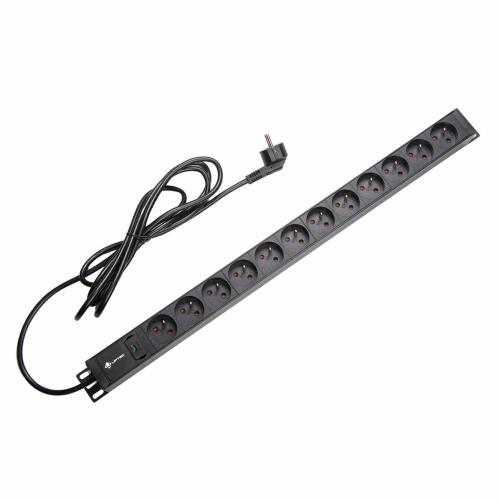 PDU vertical 12 prises 2P+T avec - PDU