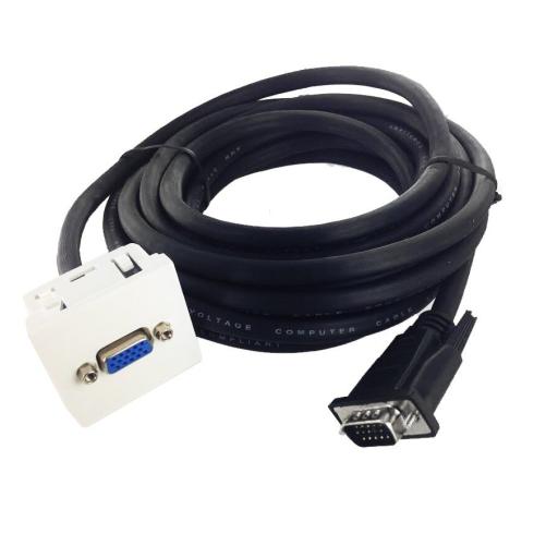 Plastron 45x45 HD15 F - Prise RJ45