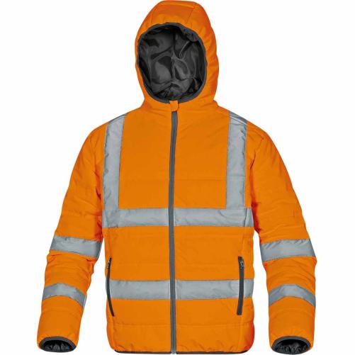 Doudoune à capuche haute visibil - Vêtement haute visibilité