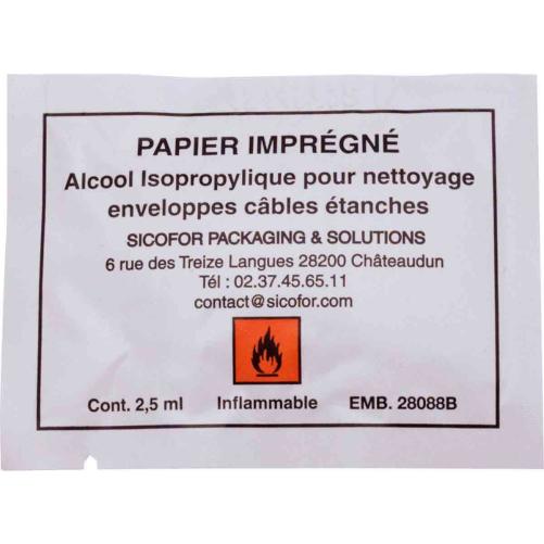 Lingette de nettoyage fibre opti - Préparation de la fibre