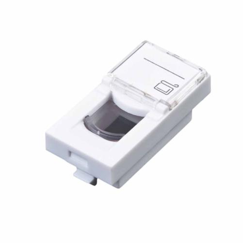 Plastron RJ45 droit 22, 5x45 1 p - Prise RJ45