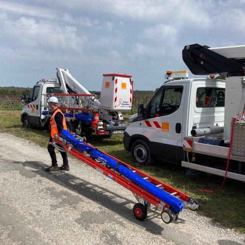 Échelle fibre validée Orange EN1 - Echelle et Aerostep