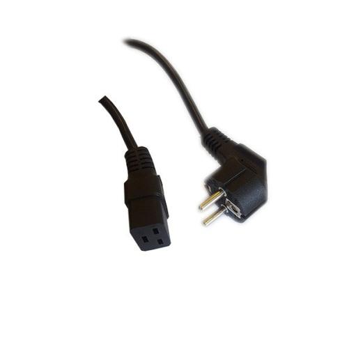 Cordon secteur 2P+T coudé/C19 dr - Multiprise et cordon secteur