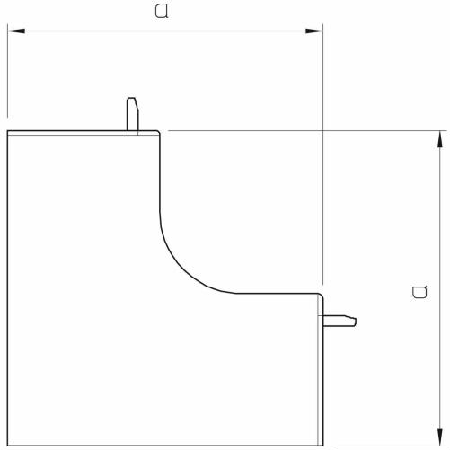 Angle intérieur moulure 20x20 mm - Moulure et goulotte