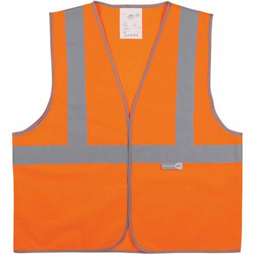 Gilet haute visibilité orange Cl - Vêtement haute visibilité