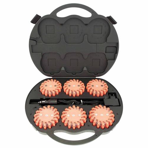 Valise 6 balises leds aimantées - Triflash et girophare