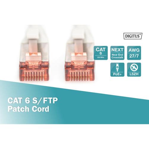 Cordon RJ45 CAT6 S/FTP LSZH gris - Cordon RJ45 CAT6