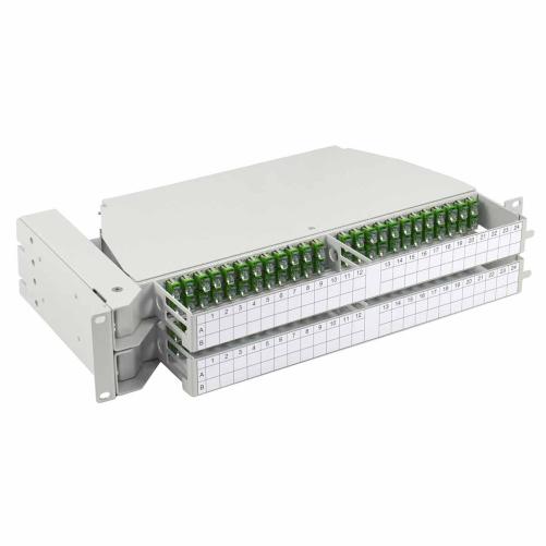 Tiroir 19" pivotant modulaire 2U - Tiroir optique 19" pivotant