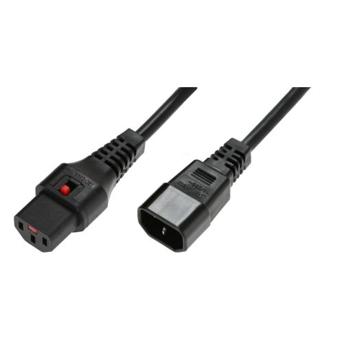 IEC LOCK Rallonge secteur C13/C1 - Multiprise et cordon secteur