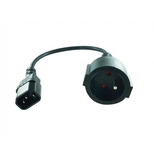 Adaptateur secteur 2P+T femelle  - Multiprise et cordon secteur