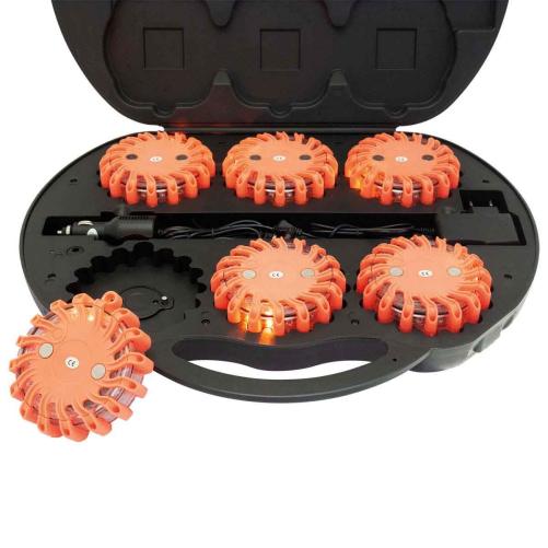 Valise 6 balises leds aimantées - Triflash et girophare