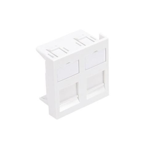 LEVITON Plastron plat simple 45X - Prise RJ45