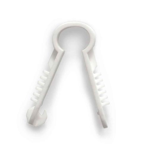 Pontet cheville rond blanc - Collier, pontet et embase
