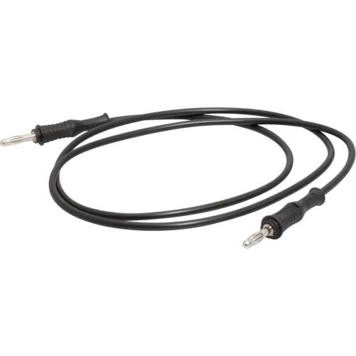 Cordon banane droit 4mm noir Lg  - Cordon et fiche banane