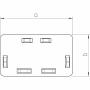 Embout moulure 15x15 mm blanc -  - Moulure et goulotte