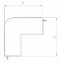 Angle extérieur moulure 30x30mm - Moulure et goulotte