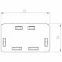 Moulure distribution 2m 60x60 - Moulure et goulotte