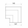 Angle plat simple pour Rapid 45- - Moulure et goulotte