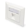 Plastron 80x80mm sortie droite 1 - Prise RJ45