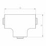 Té moulure 30x30mm - Moulure et goulotte