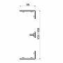 Couvre-joint simple 168x55x15 bl - Moulure et goulotte