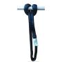 Sangle compact noire cousue 1m - Mousqueton et connecteur