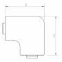 Angle plat 20x20mm blanc - Moulure et goulotte