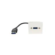Plastron 45x45 USB3.0A F vers F - 0, 20m