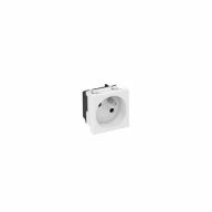 Prise de courant droite – module simple 45x45 mm – Blanc
